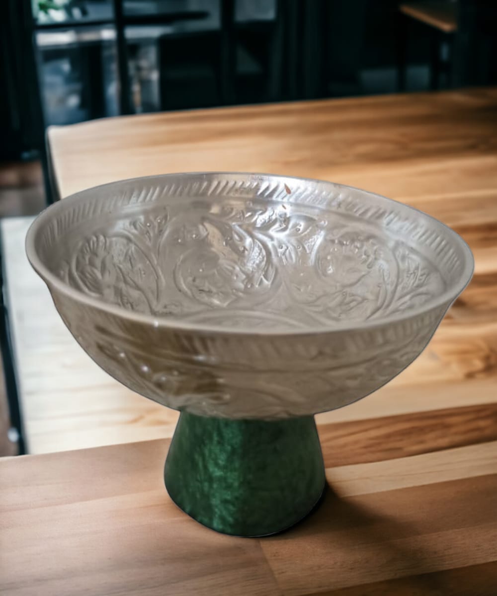 SILVER PLATED BOWL WITH STAND