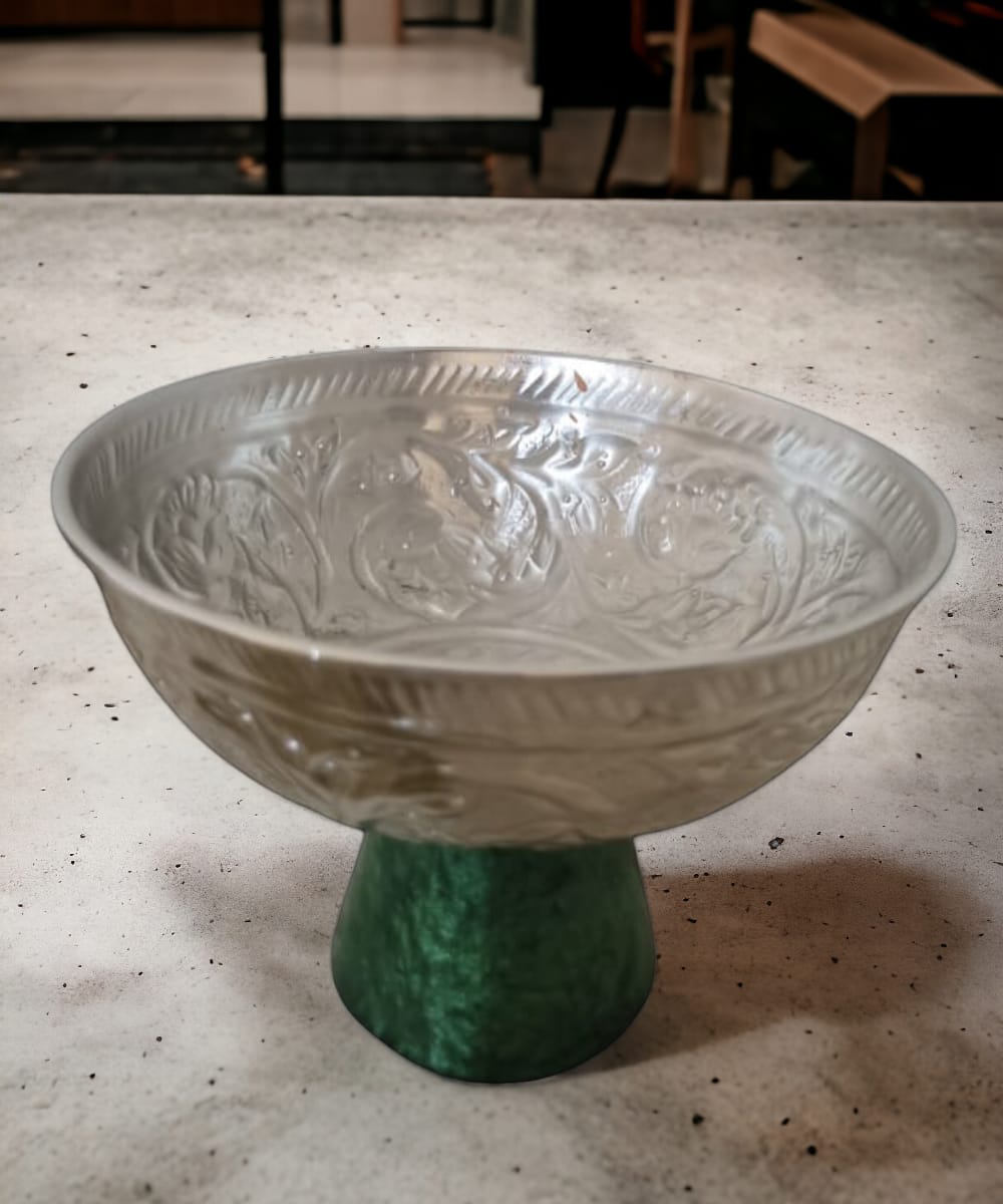 SILVER PLATED BOWL WITH STAND