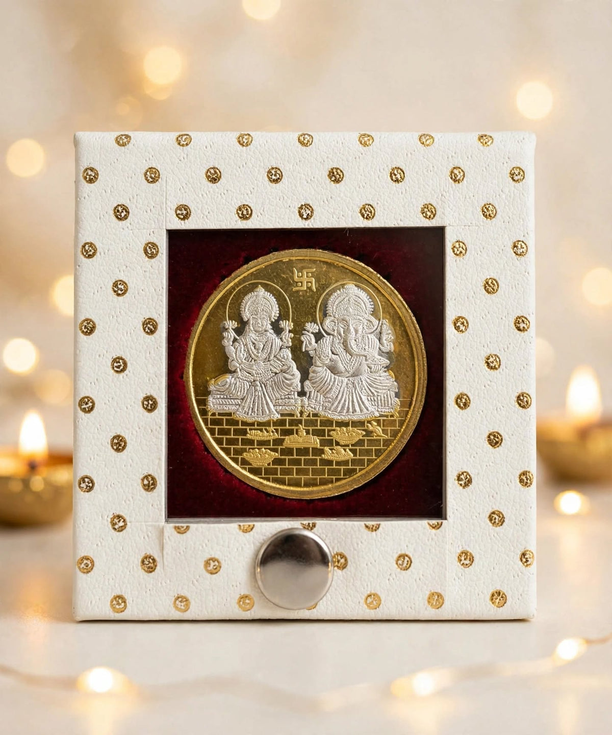 10gm Pure Silver Lakshmi Ganesha Coin – Prosperity & Blessings