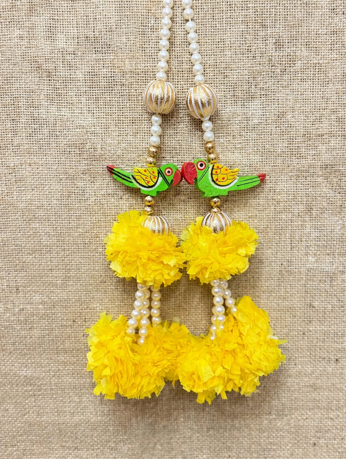 Yellow/Red Marigold Parrot Pair Set of 2