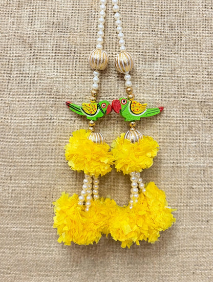 Yellow/Red Marigold Parrot Pair Set of 2