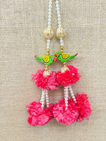 Yellow/Red Marigold Parrot Pair Set of 2