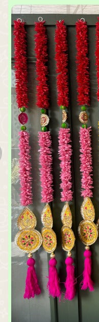 Color Gajra  Hanging Strings Pair