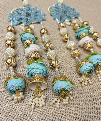 Blue Lotus Pearl Wall Hanging Pair