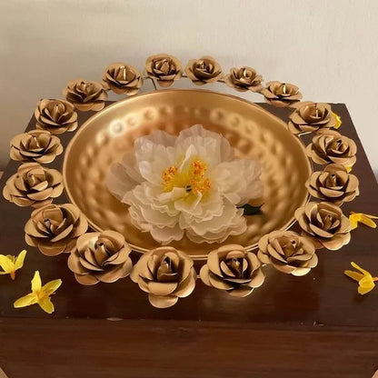 3 Pc Rose Decorative Urli