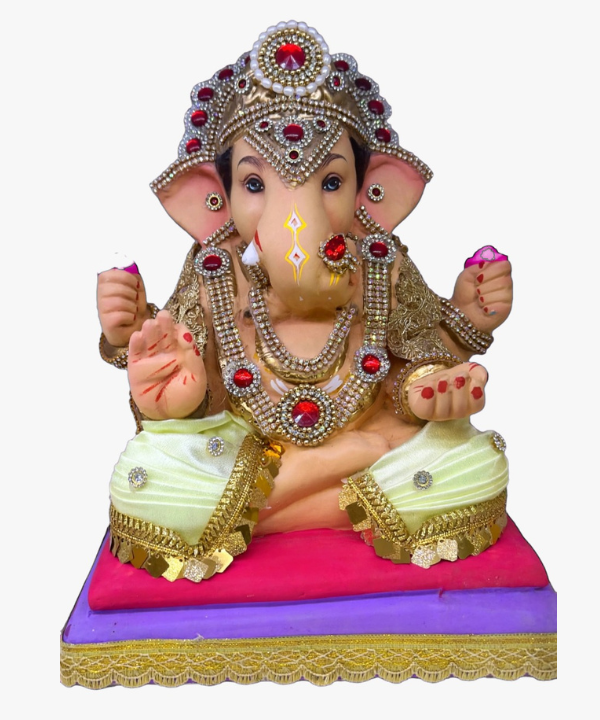 12 Inch Clay Ganesha Idol