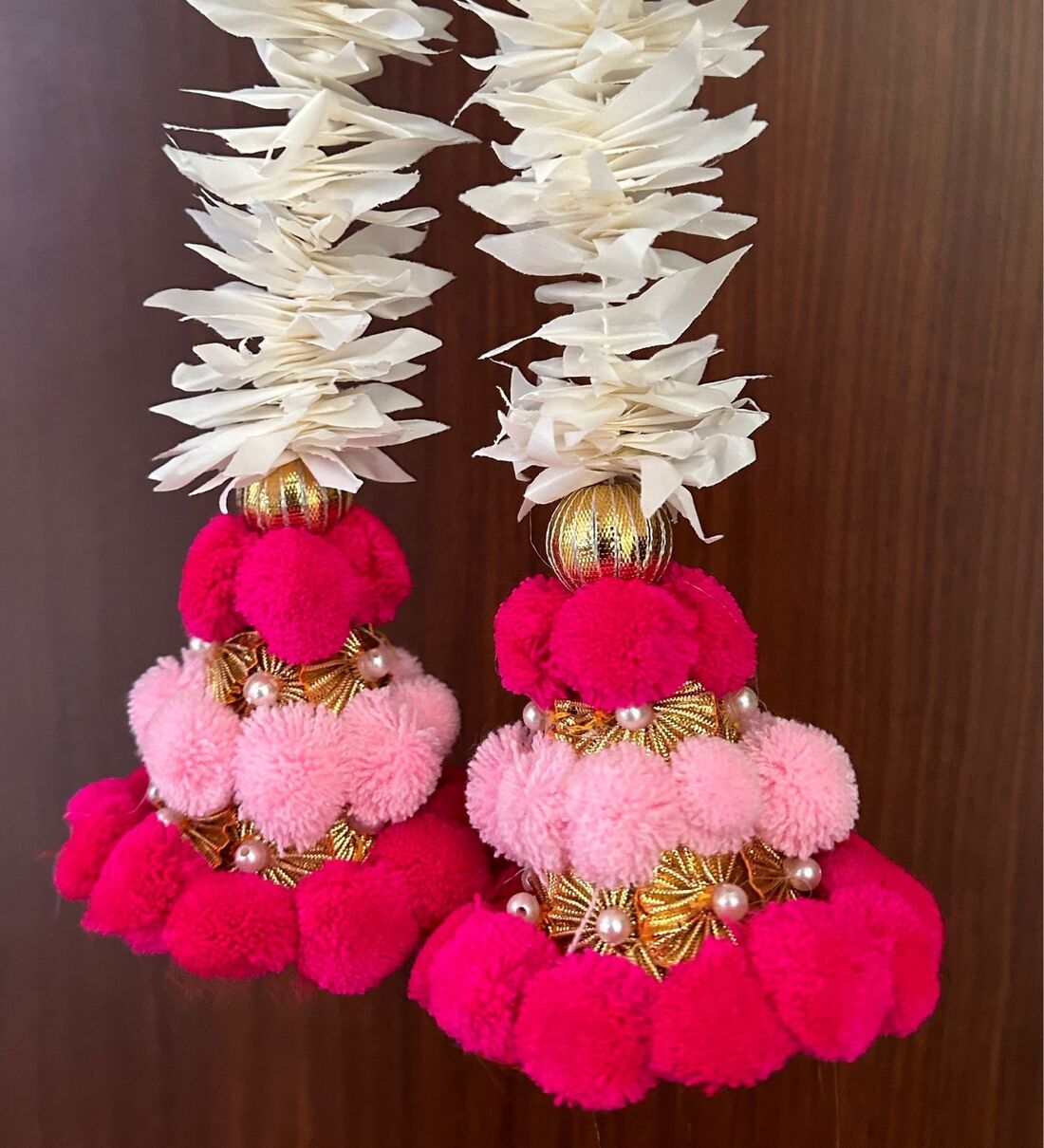 1 pair Mogra with Cone  Wall hanging