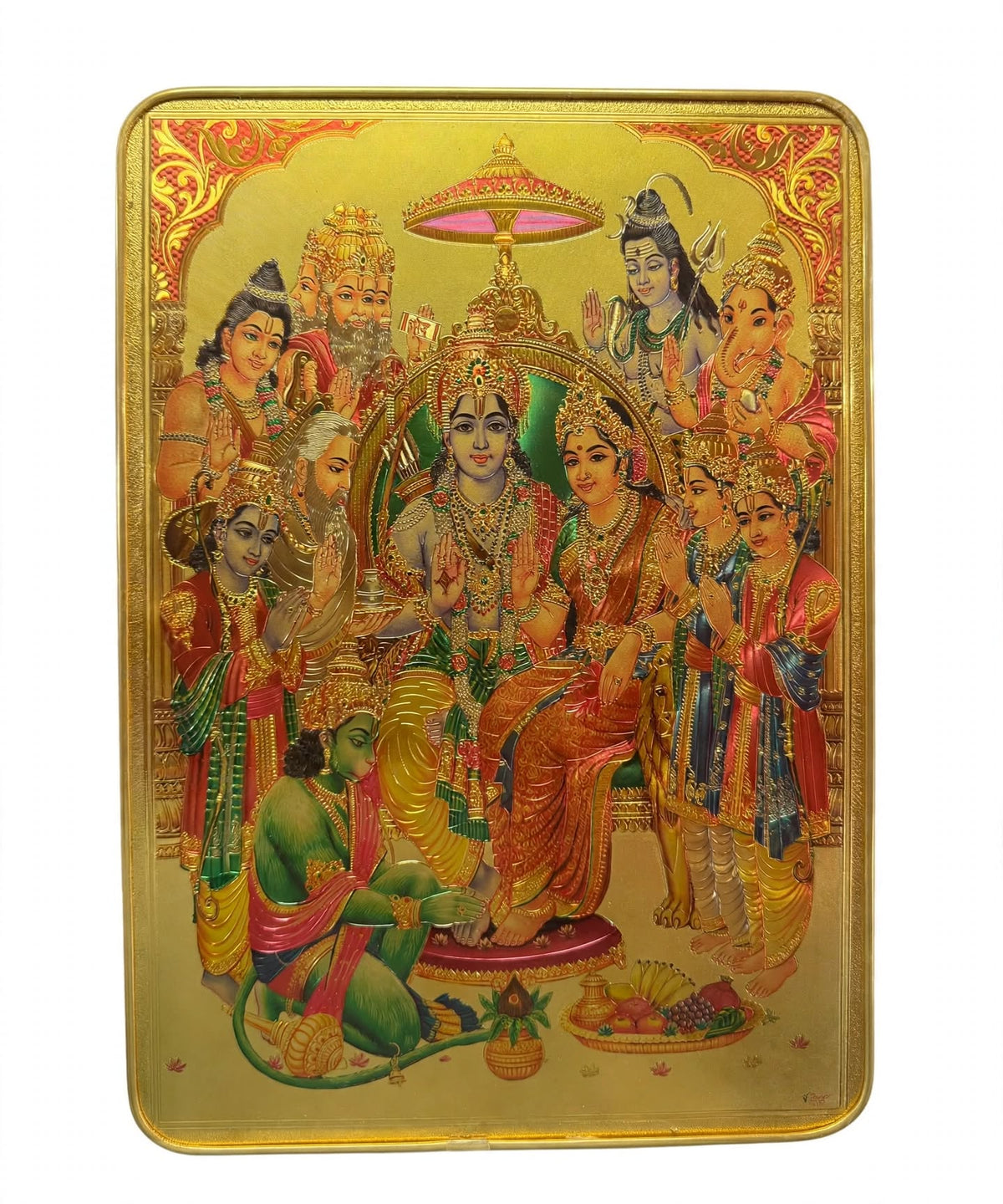 Ram Sita with Brahma Shiva Ganesha