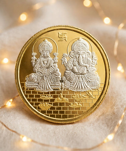 10gm Pure Silver Lakshmi Ganesha Coin – Prosperity & Blessings