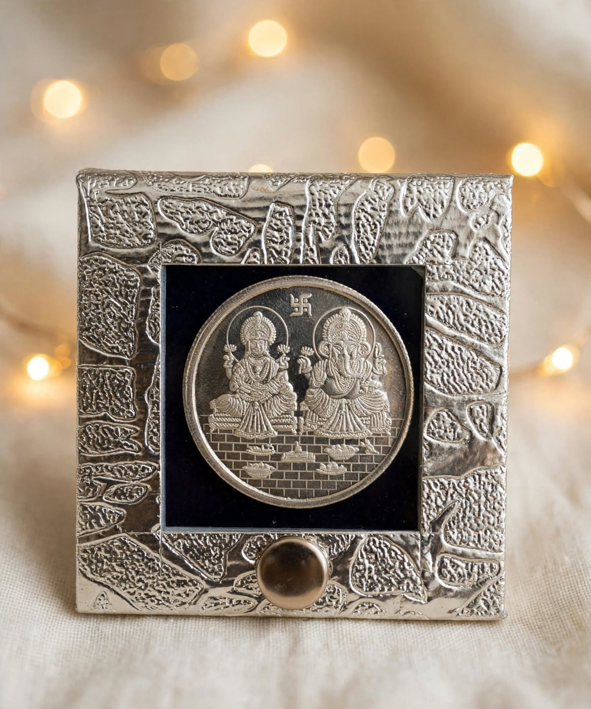 10gm Silver Lakshmi Ganesha Coin – Symbol of Wealth, Wisdom & Prosperity