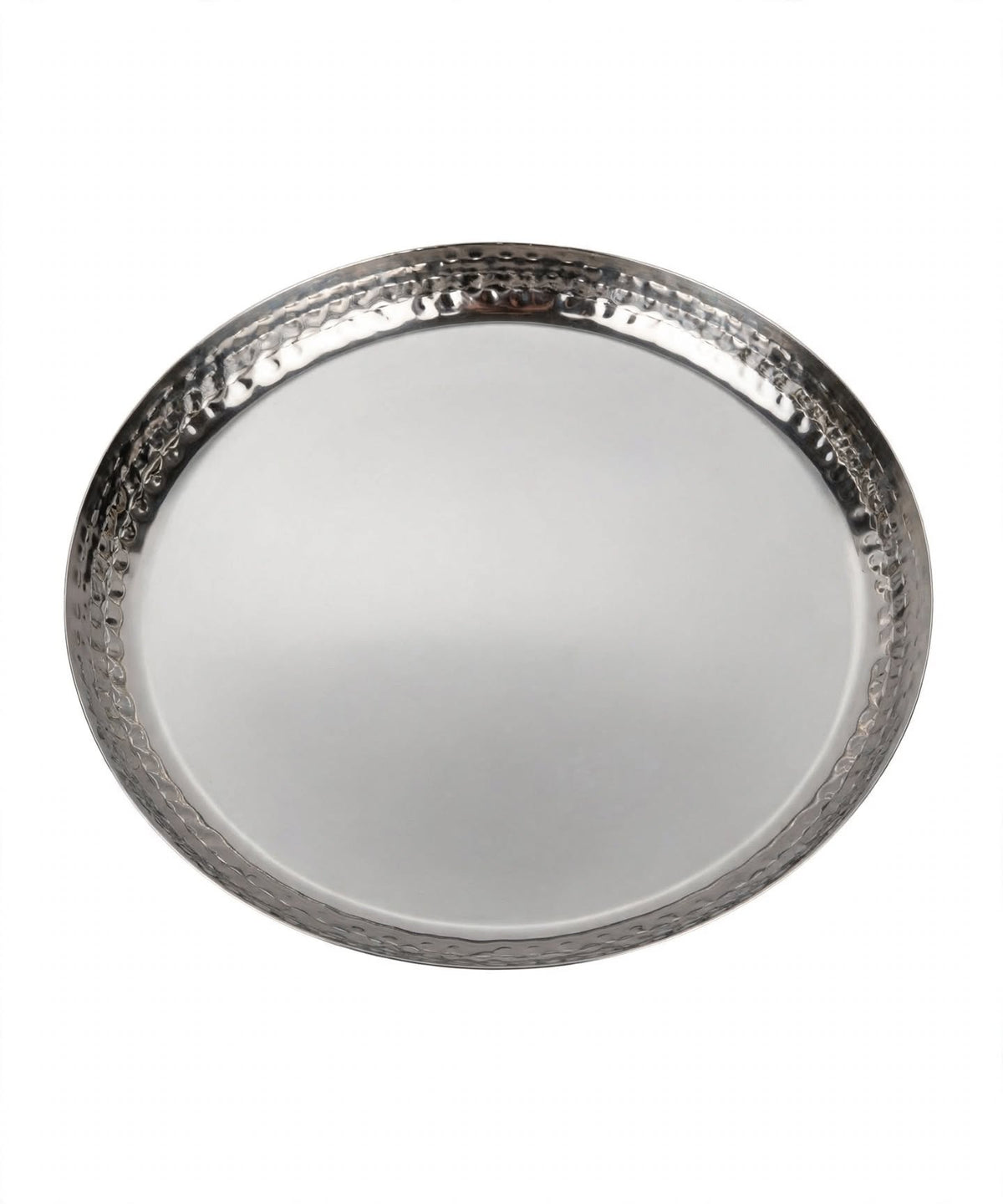 Hammered Stainless Steel Thali Plate