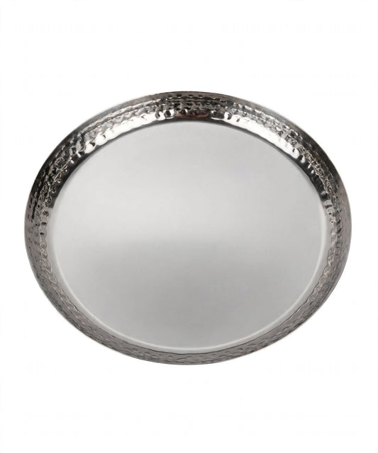 Hammered Stainless Steel Thali Plate
