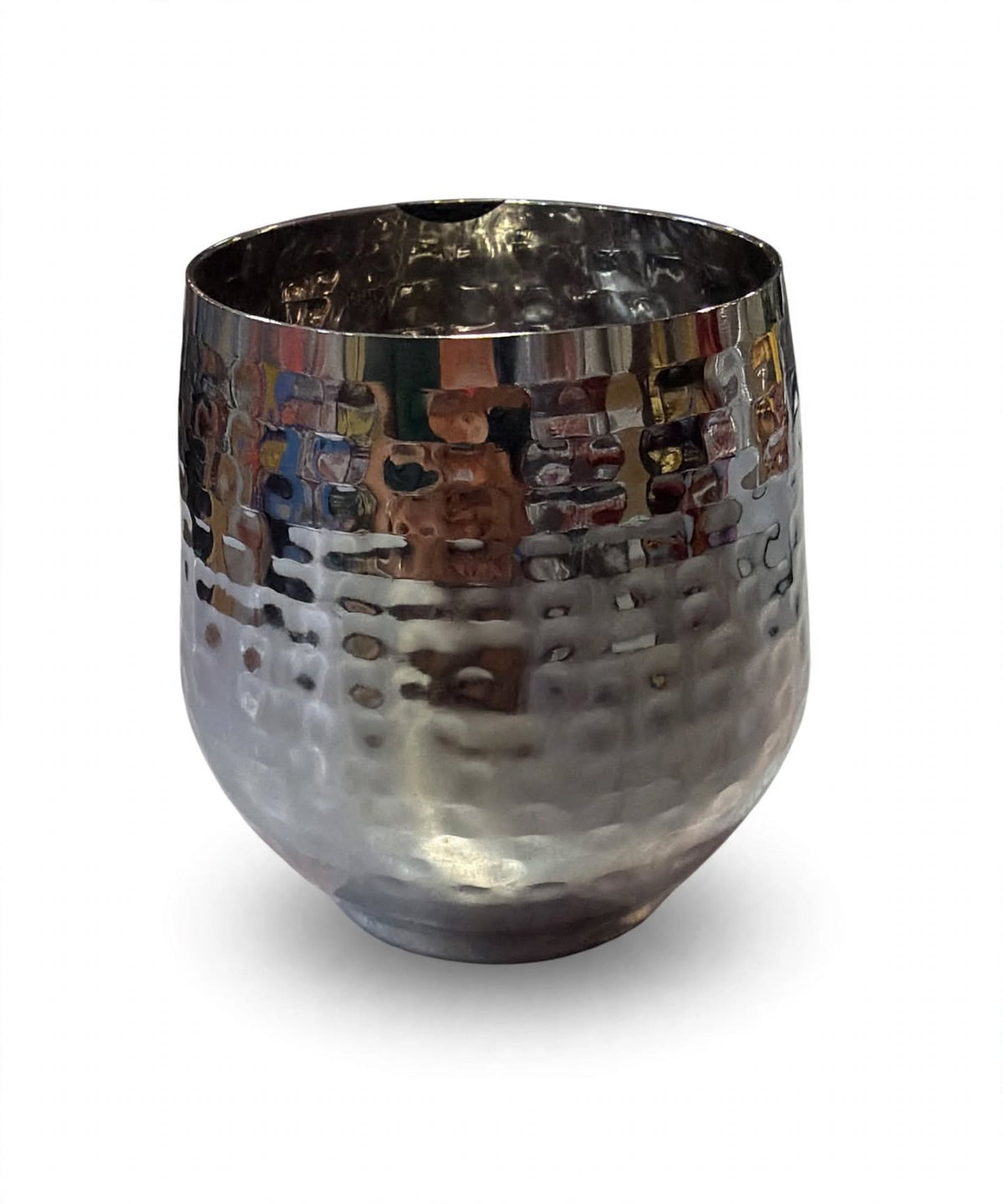 Hammered Stainless Steel Glass