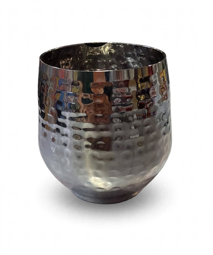 Hammered Stainless Steel Glass