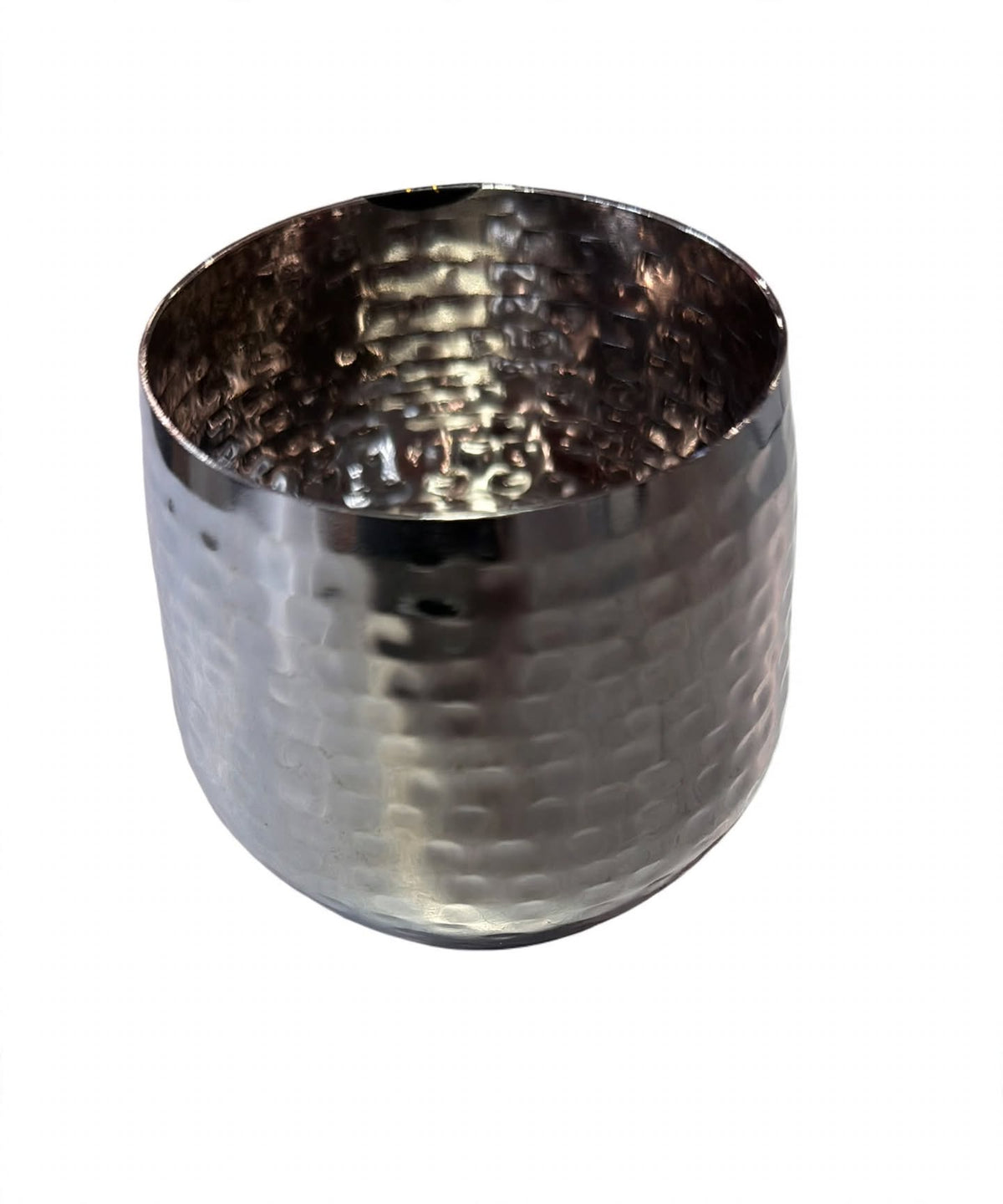 Hammered Stainless Steel Glass
