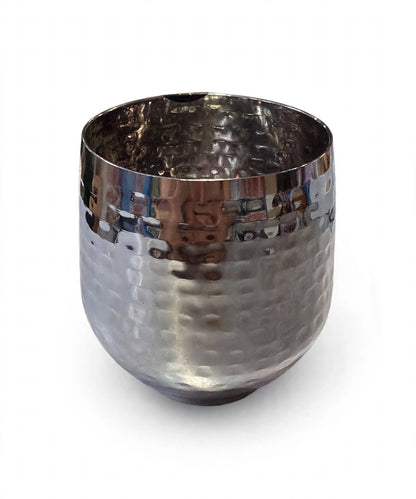 Hammered Stainless Steel Glass