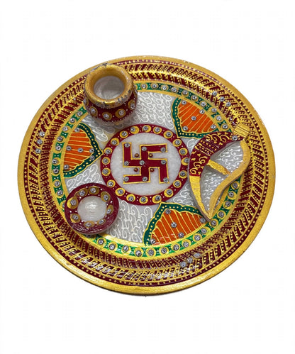 Marble Pooja Thali Set