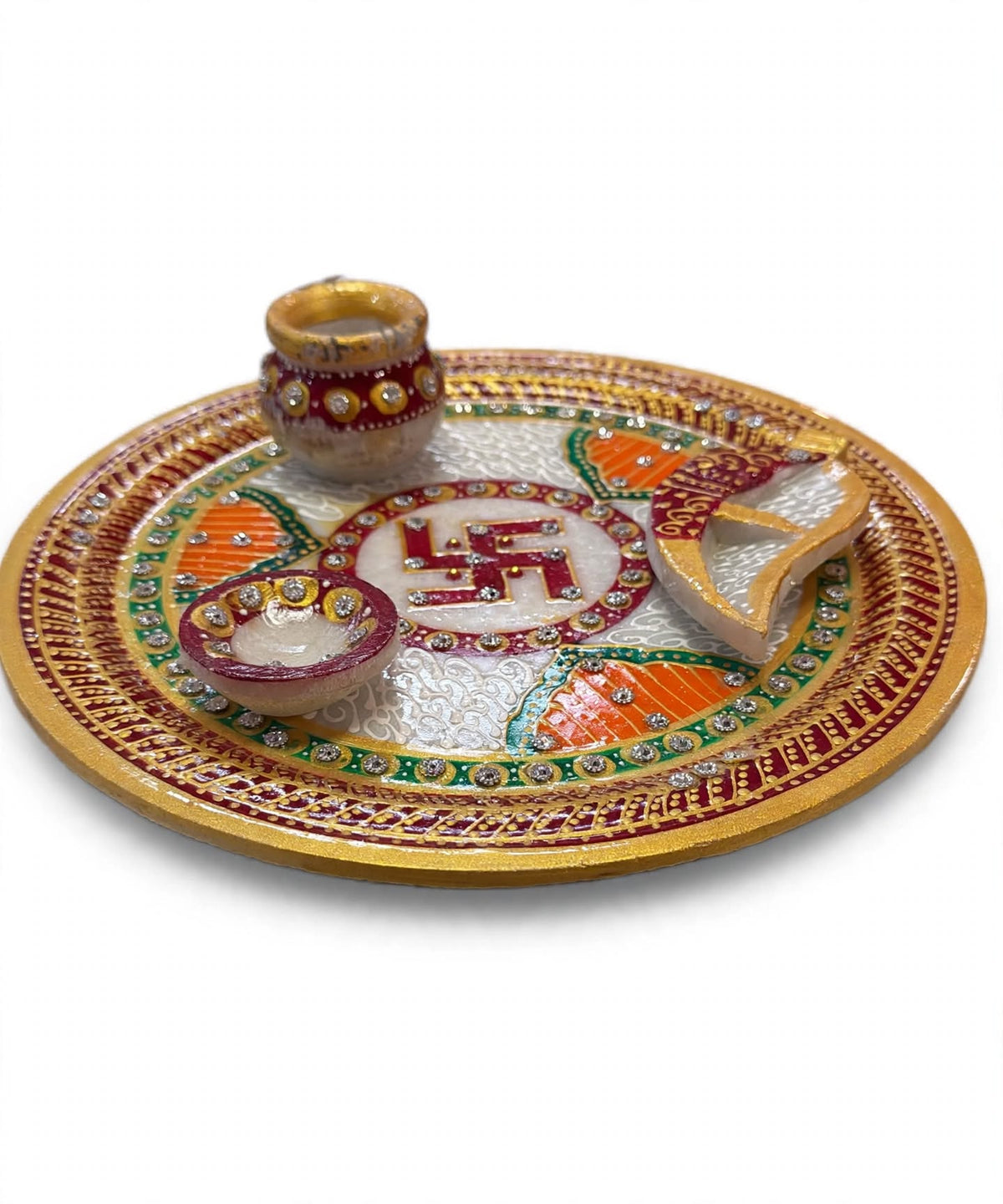 Marble Pooja Thali Set