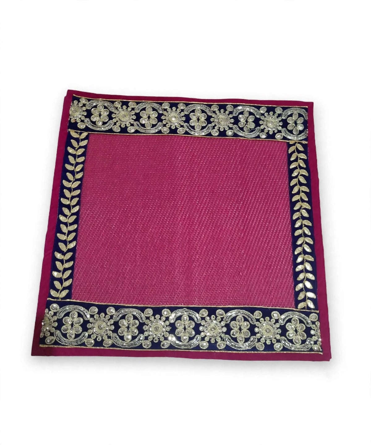 Dark Pink Nylon Handmade Mat