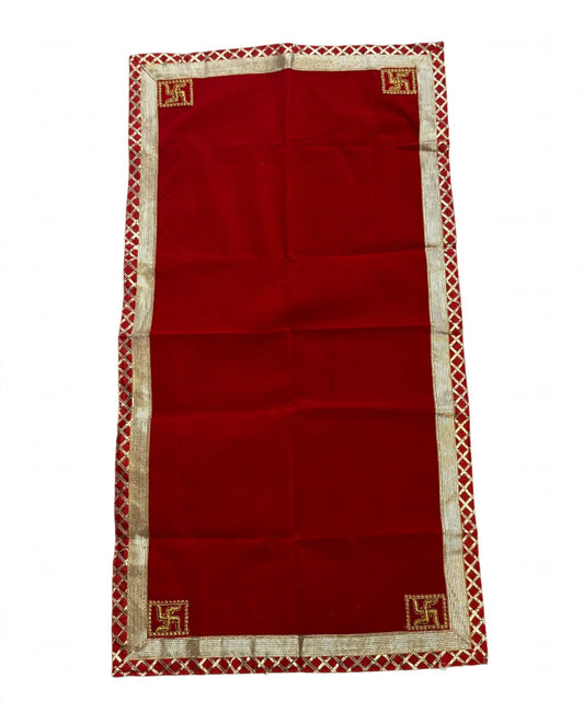 Pooja Aasan,Mat Red 105cmx55cm
