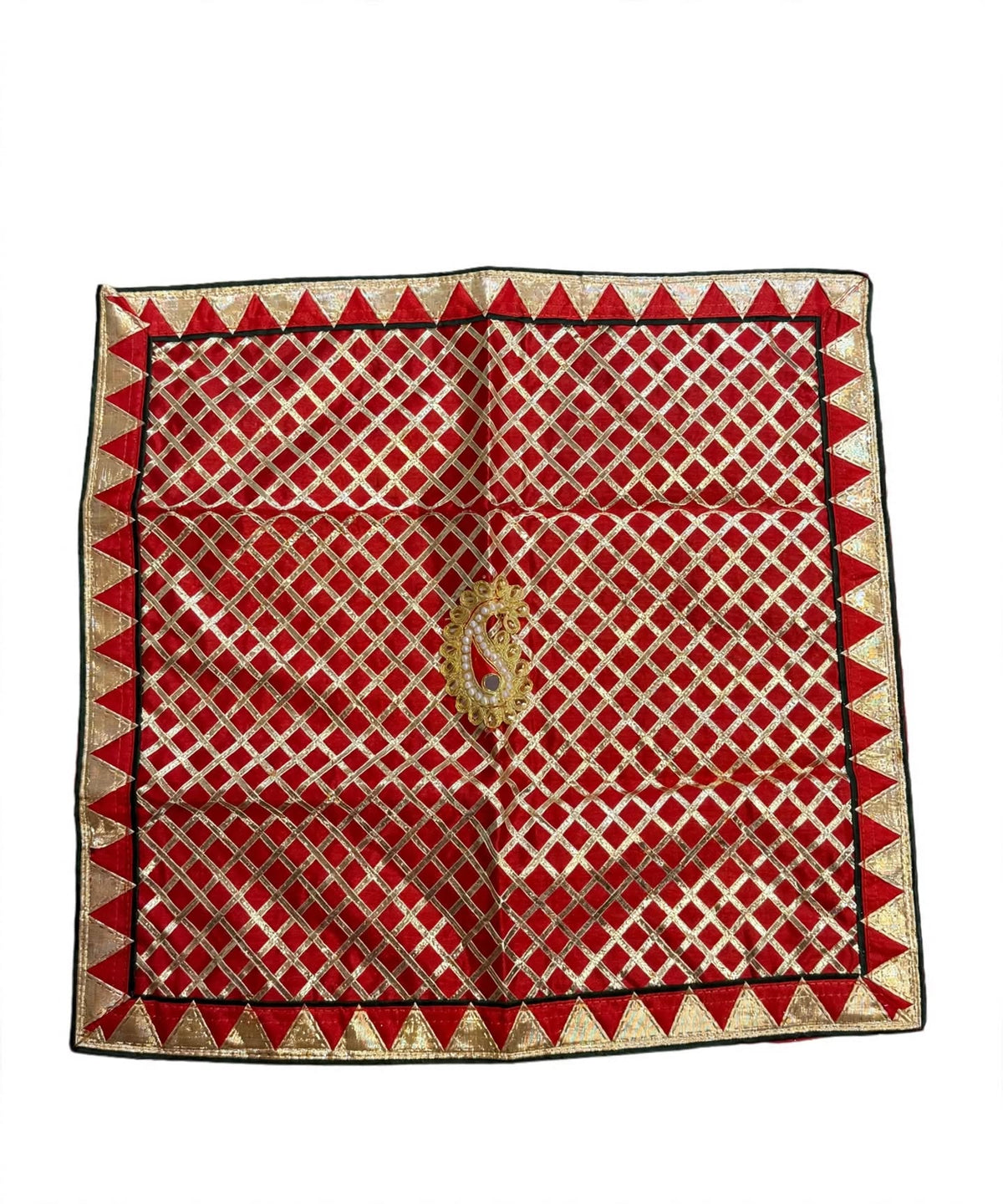 Pooja Aasan,Mat Red 47x47cm