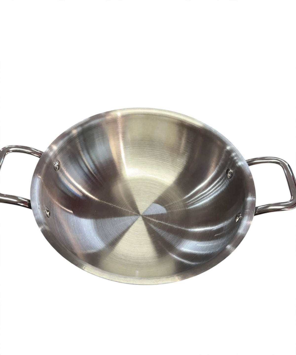 Stainless Steel Kadhai with Handles 26cm