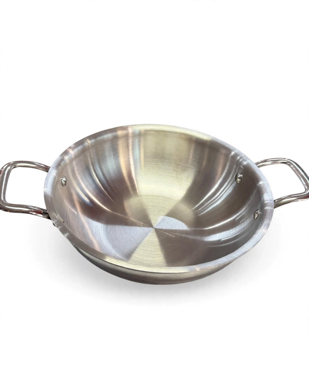 Stainless Steel Kadhai with Handles 26cm