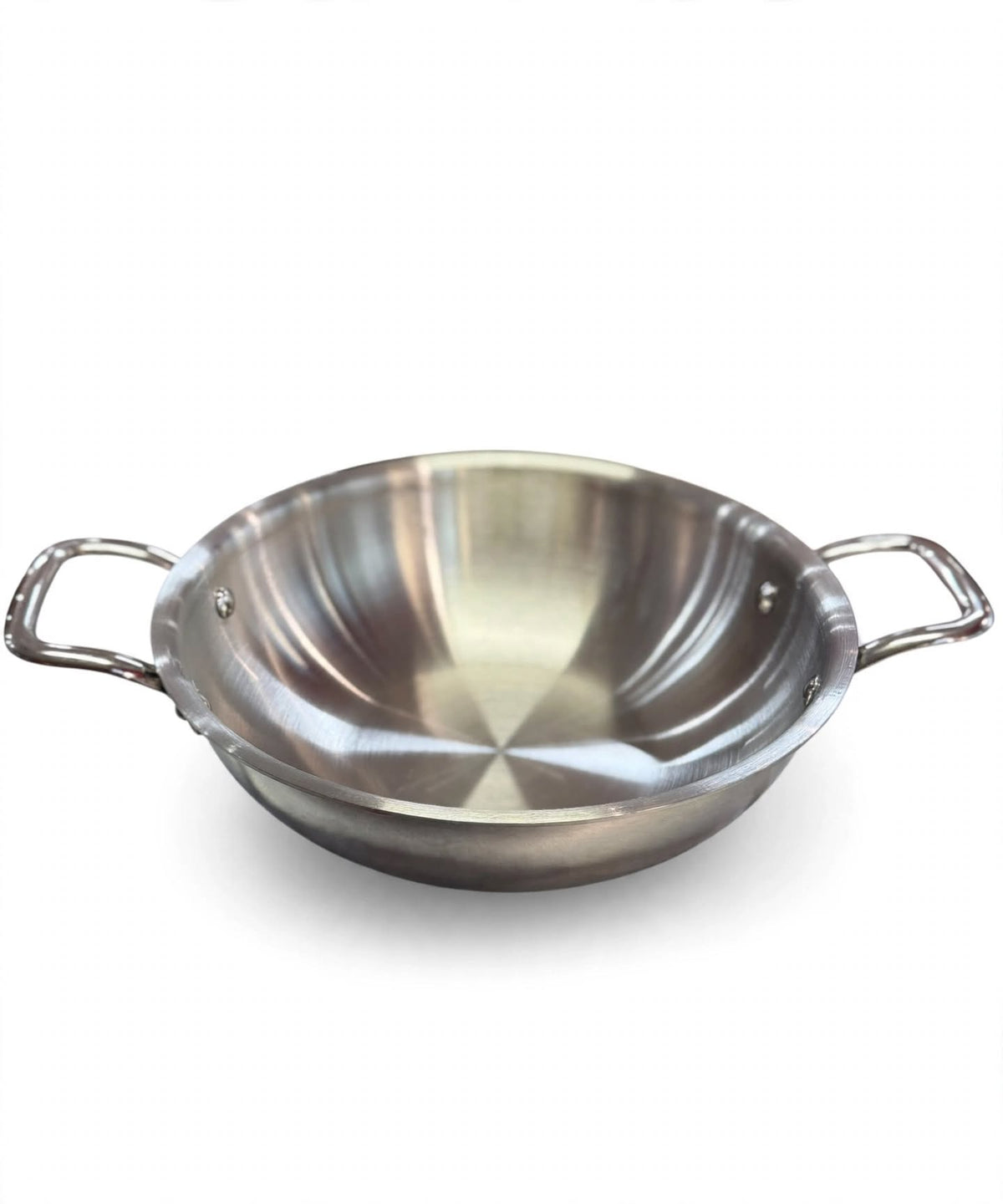 Stainless Steel Kadhai with Handles 26cm