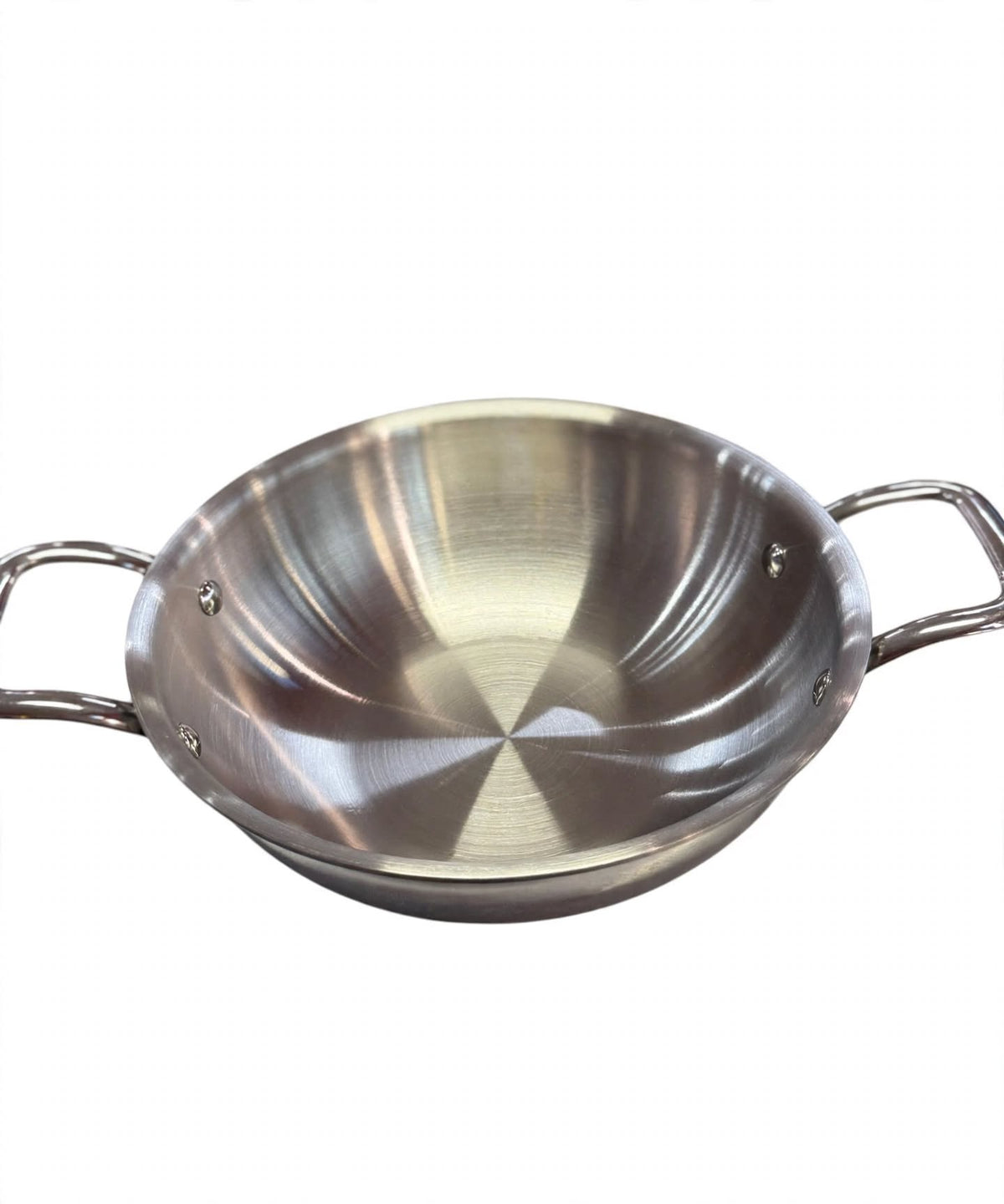 Stainless Steel Kadhai with Handles 20cm