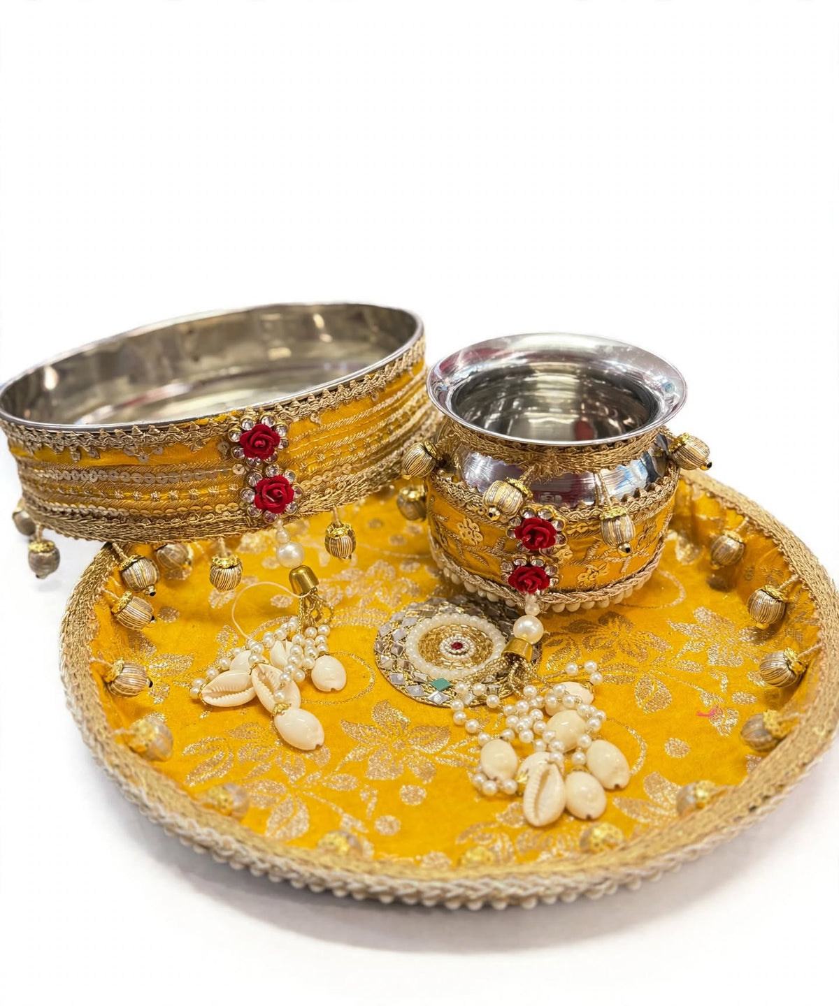 Karwa Chauth Thali Set Yellow