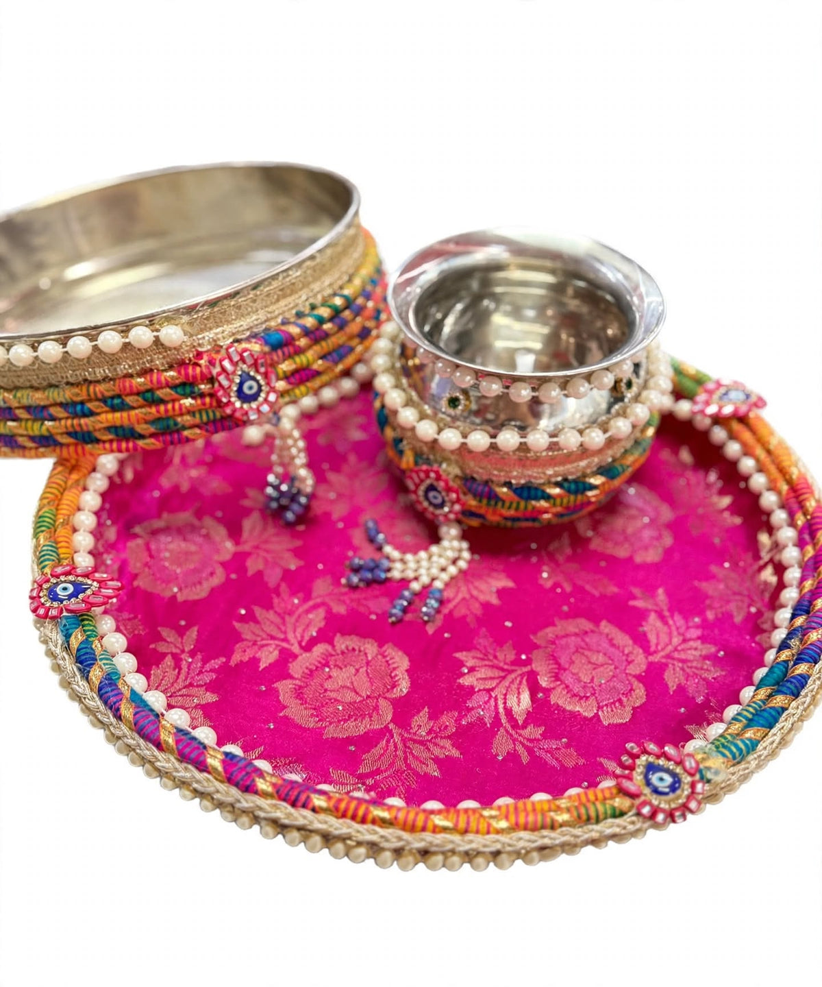 Karwa Chauth Thali Set Pink