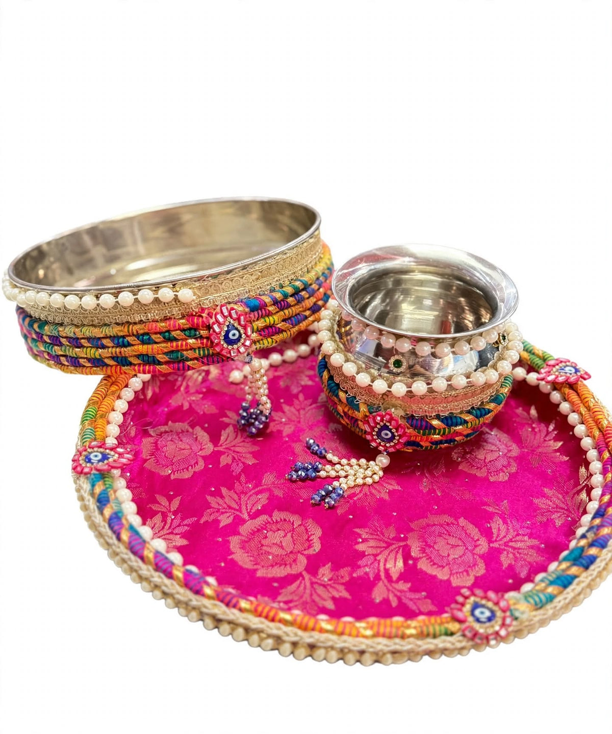 Karwa Chauth Thali Set Pink