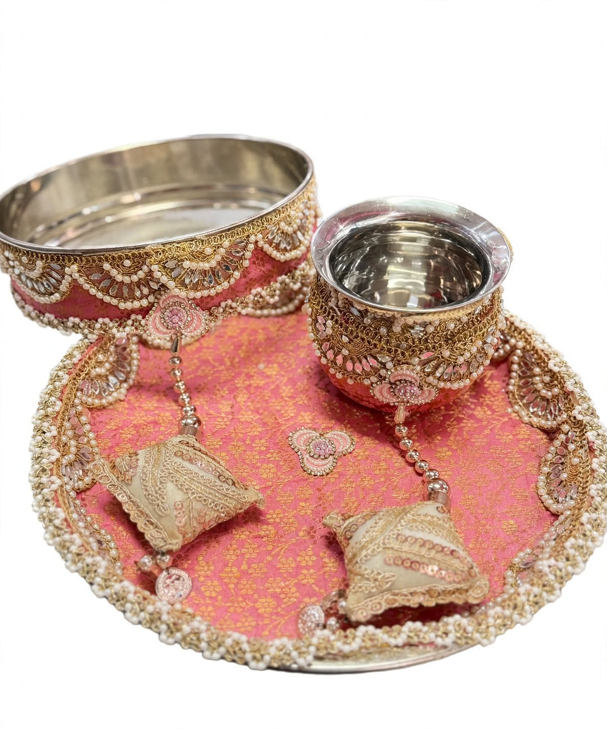 Karwa Chauth Thali Set Cream