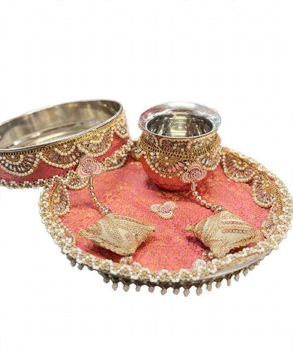 Karwa Chauth Thali Set Cream
