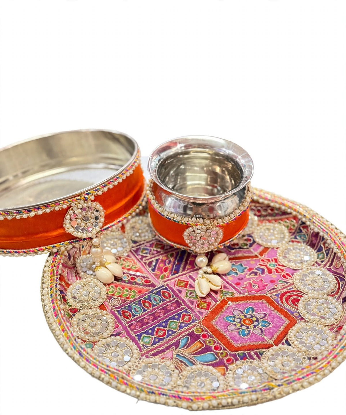Karwa Chauth Thali Set Orange