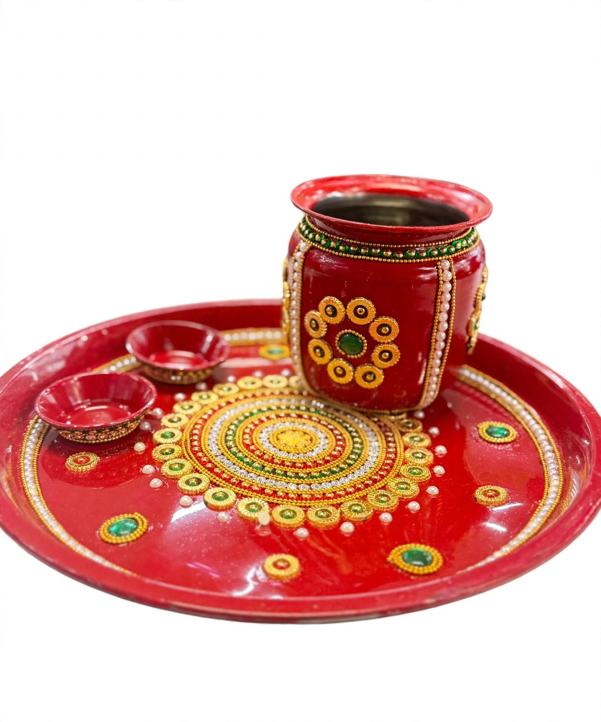 Karwa Chauth Thali Set Red