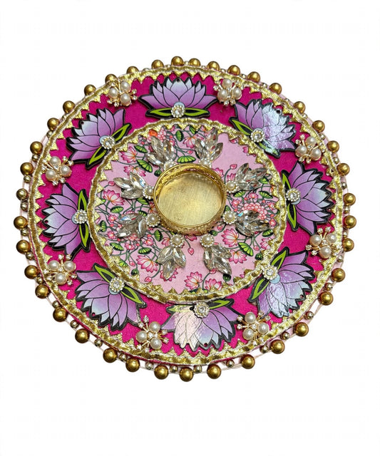 Pink Purple Lotus Tealight Holder