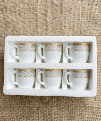 Gold Diamond Cup Set of 6