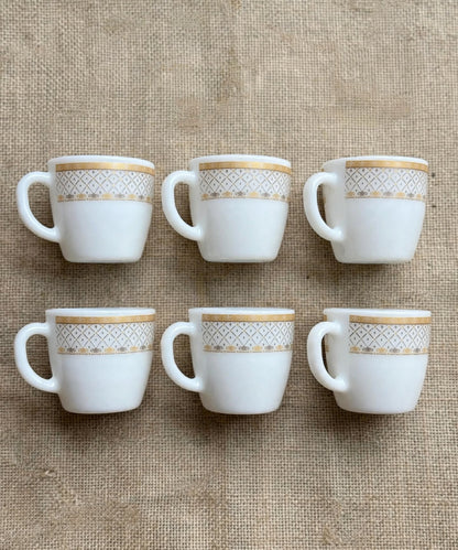 Gold Diamond Cup Set of 6