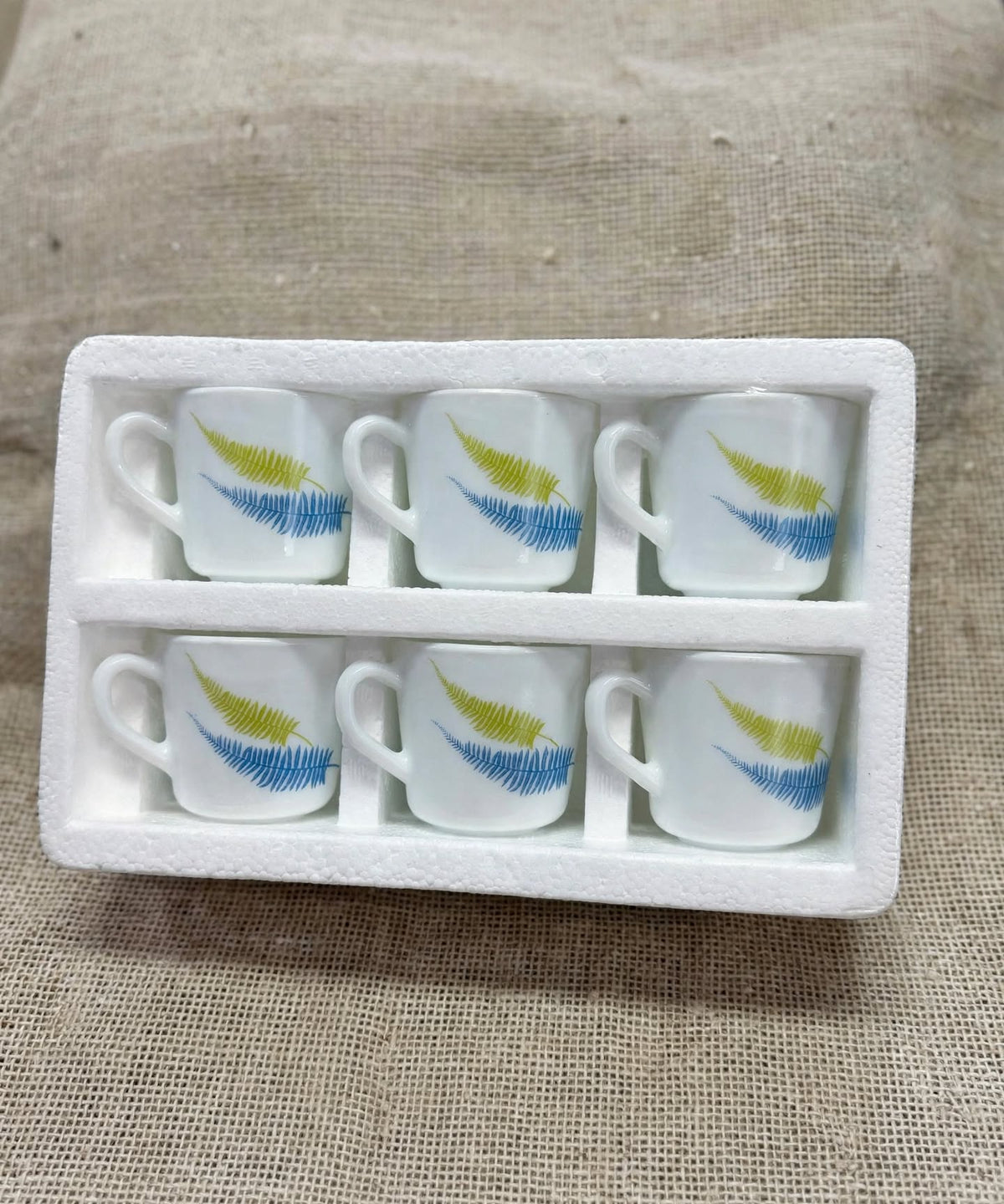 Fern Leaf Tea Cup Set 6 Pcs