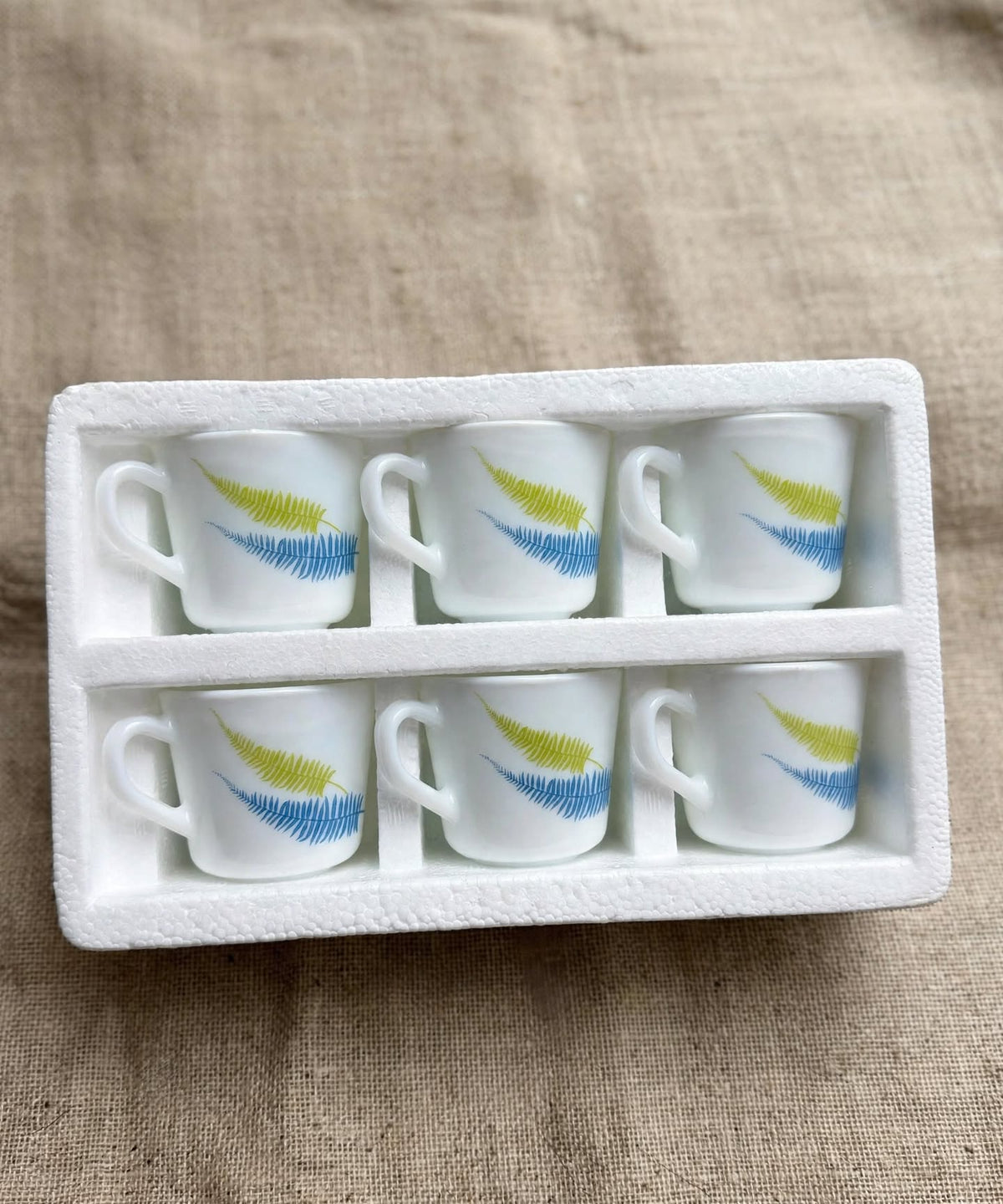 Fern Leaf Tea Cup Set 6 Pcs