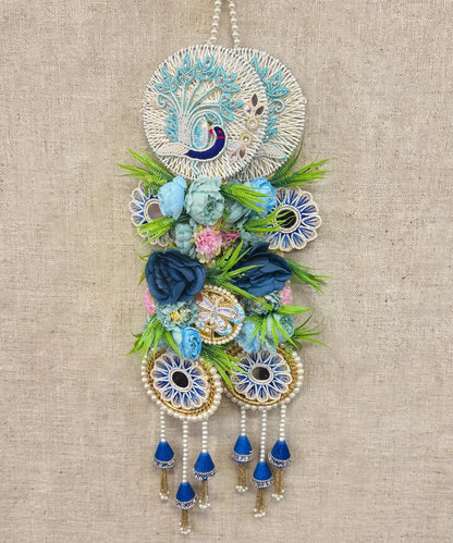 Blue Peacock Door Toran Wall Hanging Pair