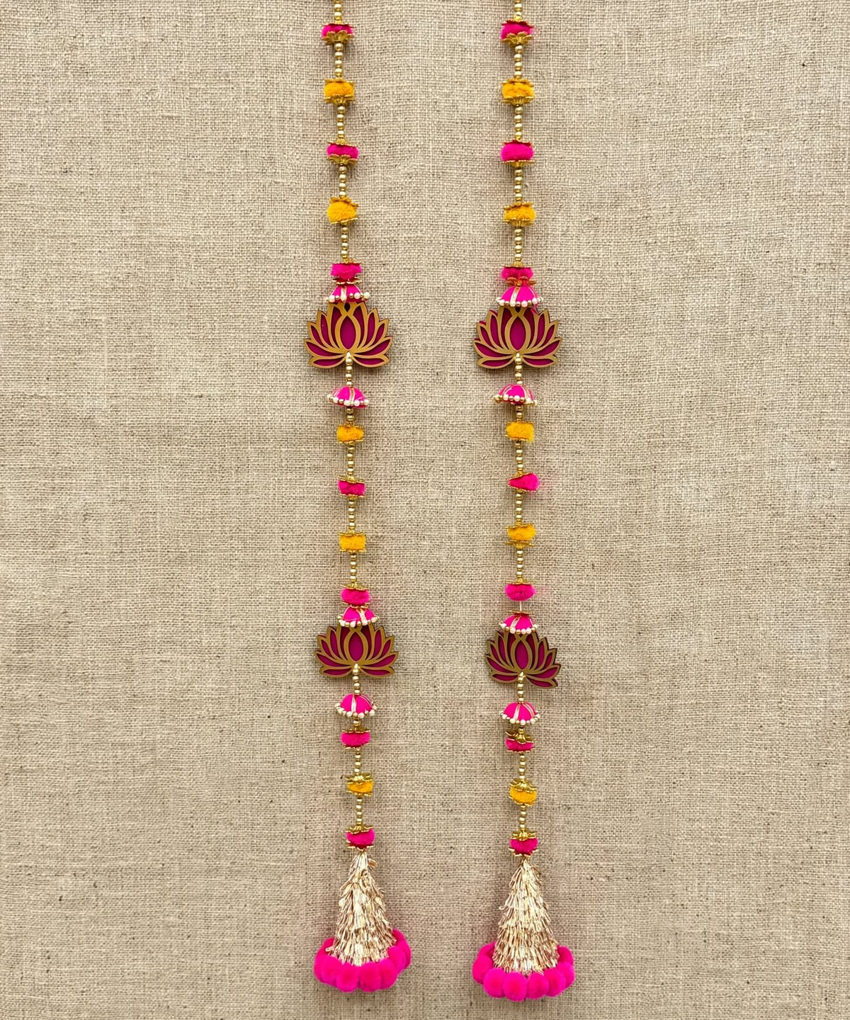Pink Lotus Door Hanging Pair