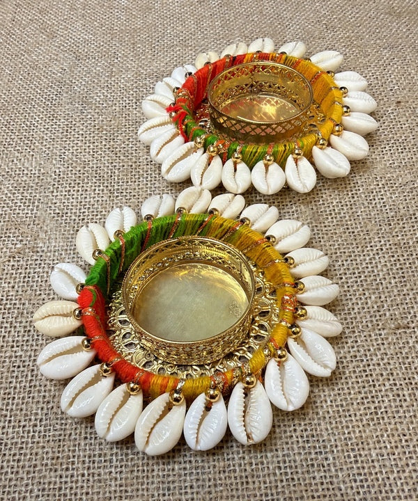 Kaudi Shell Tealight Holder Pair