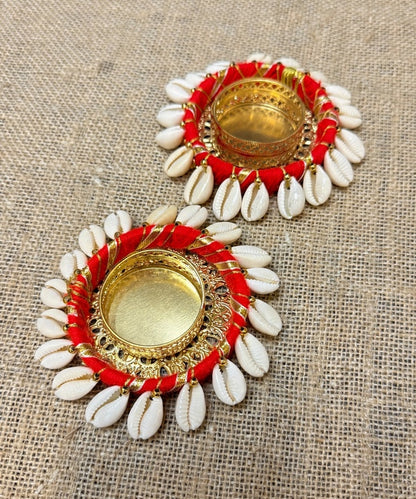 Kaudi Shell Tealight Holder Pair