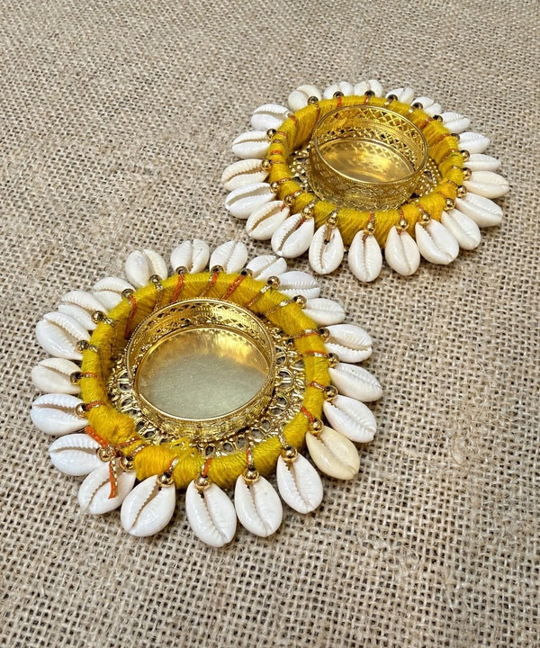 Kaudi Shell Tealight Holder Pair
