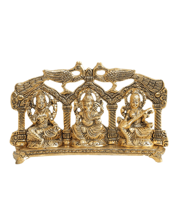 Lakshmi Ganesha Saraswati Decorative Idol Panel