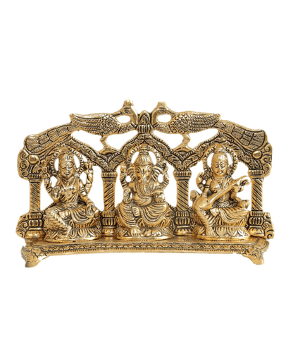 Lakshmi Ganesha Saraswati Decorative Idol Panel
