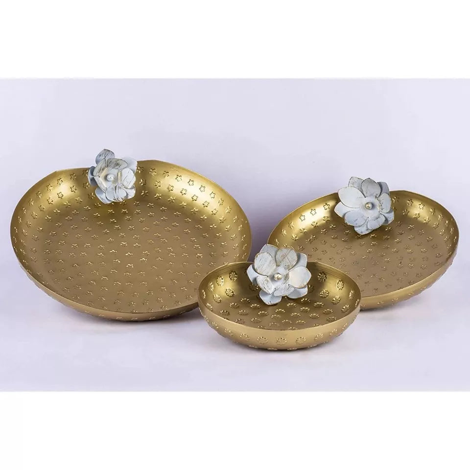 3 Pc Lotus Decorative Urli