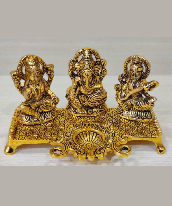 Lakshmi Ganesha Saraswati Diya